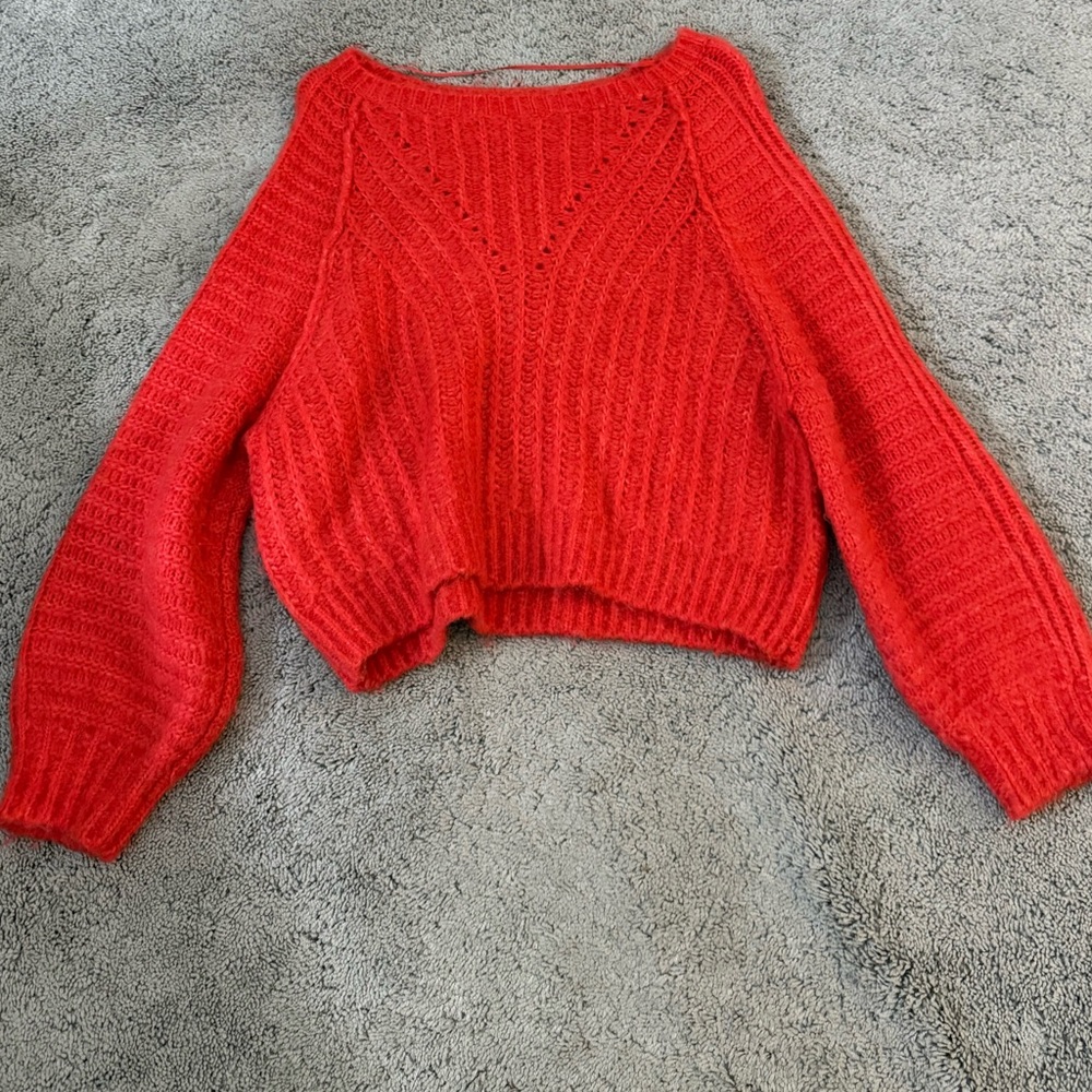 Free People Red Sweater